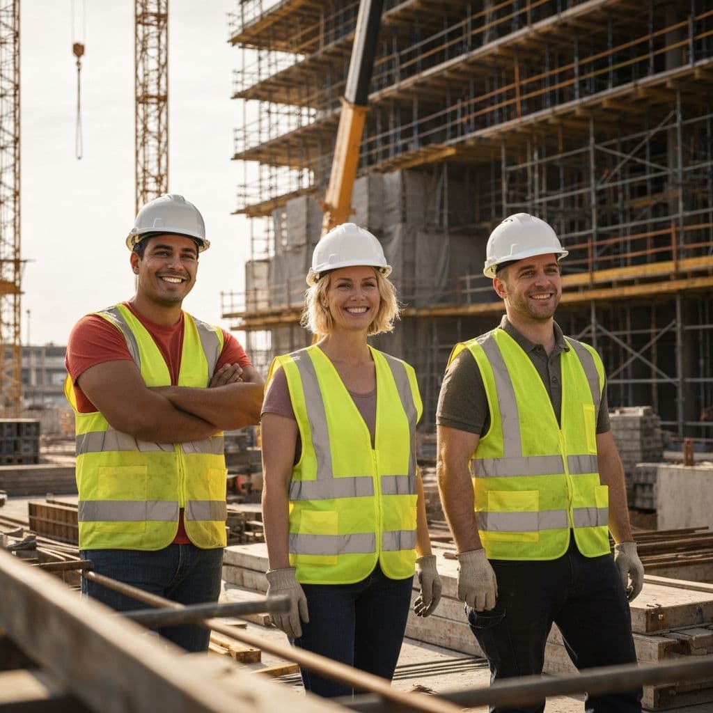 Equipe de obra com compromisso e qualidade